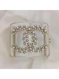 Chanel Resin Double Pearl CC Cuff Bracelet 2019 Collection AQ02435