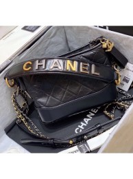 Chanel Samll CHANEL'S GABRIELLE Hobo Bag in Aged Calfskin AS0865 Black 2020(Top Quality) Collection AQ02692