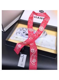 Chanel Silk Twill Slim Bandeau Scarf 10x120cm AA0349 Red 2019 Scarf AQ04079