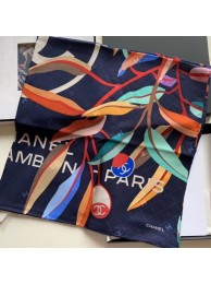 Chanel Silk Twill Square Scarf 90x90 AA6509 Navy Blue 2020 Collection Scarf AQ02192