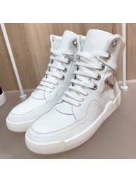 Chanel Silky Smooth Calfskin High-Top Sneakers G35079 White 2019 Collection AQ02425