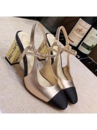 Chanel Slingback High-Heel Pumps Gold 2019 Collection AQ01030