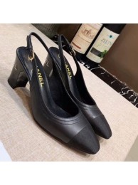 Chanel Slingback Mid-Heel Pumps Black 2019 Collection AQ02952