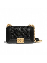 Chanel Small Boy Chanel Handbag A67085 Black AQ02393