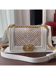 Chanel Small Boy Chanel Handbag A67085 White 2019 Collection AQ02949