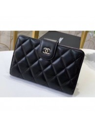 Chanel Small Wallet 48667 Lambskin Black AQ00509