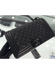 Chanel So Black Medium Boy Flap Bag in Lambskin AQ02169