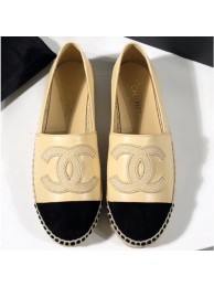 Chanel Stitching CC Logo Espadrilles Beige AQ03778