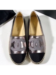 Chanel Stitching CC Logo Espadrilles Gun Color AQ04314