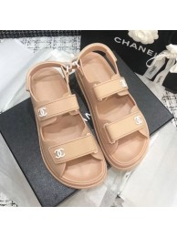 Chanel Strap Flat Sandals Nude 2020 Collection AQ04374