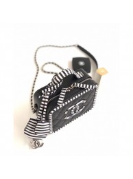 Chanel Striped Grained CC Filigree Vanity Case Mini Bag A93342 Black 2019 AQ01813