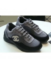 Chanel Suede Calfskin Sneakers G34360 Gray 2019 AQ04025