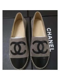 Chanel Suede CC Logo Espadrilles Camel/Black 01 AQ03539