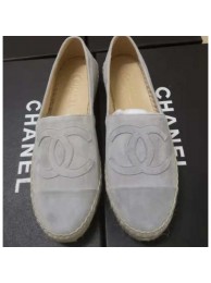 Chanel Suede CC Logo Espadrilles Gray AQ03534