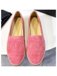 Chanel Suede CC Logo Espadrilles Pink AQ00980