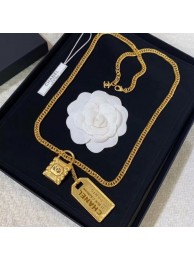 Chanel Tag Lock Pendant Long Necklace 2019 Collection AQ02885