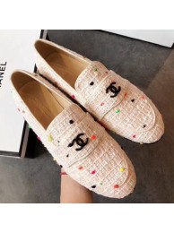 Chanel Tweed Flat Loafers Pink 2019 Collection AQ02351