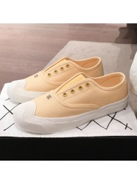 Chanel Vintage Canvas Slip-on Sneakers Yellow 2020 Collection AQ01794