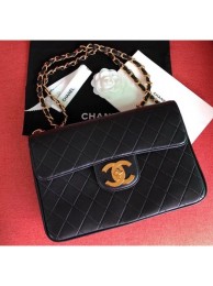 chanel vintage classic flap bag black AQ02816