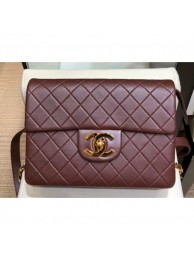 Chanel Vintage Flap Backpack Bag Burgundy 2019 AQ02267