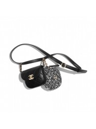 Chanel Waist Bag & Coin Purse AP0743 Black AQ02581