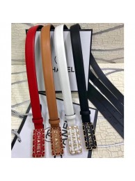 Chanel Width 2.5cm Chain Logo Buckle Leather Belt AQ03357