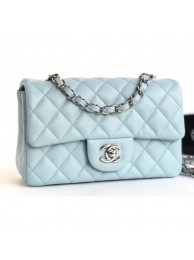 Cheap Chanel Caviar Leather Small Classic Flap Bag A1116 Baby Blue AQ00977