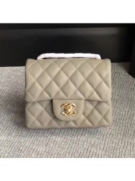 Cheap Chanel Classic Flap Mini Bag A1115 in Caviar Leather Grey with Golden Hardware AQ00675