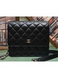 Cheap Chanel Lambskin Classic Wallet On Chain WOC Bag A84310 Black AQ03447