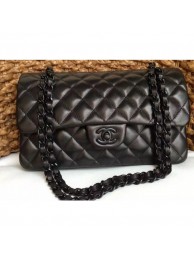 Cheap Chanel So Black Medium Classic Flap Bag 1112 in Lambskin AQ01723