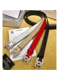 Cheap Chanel Width 3cm Pearl CC Logo Silver Buckle Quilting Leather Belt Belt AQ03194