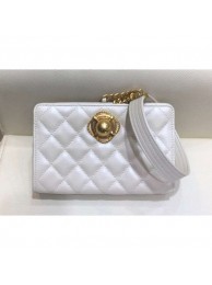 Cheap Replica Chanel Small Evening Clutch Bag AS0178 White 2019 AQ02703