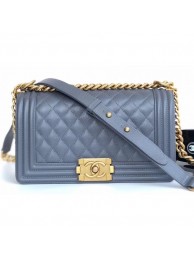 Copy AAA Chanel Caviar Leather Boy Flap Medium Bag Gray AQ03500