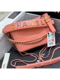 Copy Best Chanel Samll CHANEL'S GABRIELLE Hobo Bag in Aged Calfskin AS0865 Pink 2020(Top Quality) Collection AQ01285