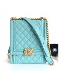 Copy Chanel Boy North/South Flap Shoulder Bag AS0130 Blue 2019 AQ00965