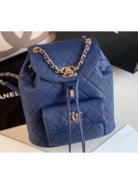 Copy Chanel Caviar Leather Vintage Duma Backpack Bag AS1371 Navy Blue 2020 AQ03956