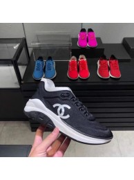 Copy CHANEL FABRIC SNEAKERS G34763 BLACK 2019 AQ02383