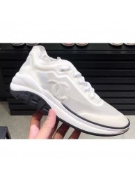 Copy Designer Chanel Mesh and Fabric Sneakers G34763 White 2019 AQ02110