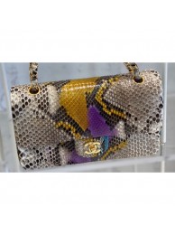 Copy Hot Chanel Python Classic Flap Medium Bag A1112 02 AQ02123