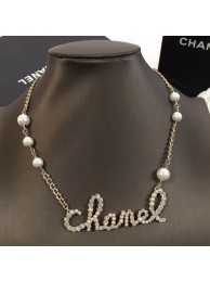 Designer Chanel Pearl Letter Pendant Necklace 2019 Collection AQ02148