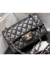 Designer Imitation Chanel Original Quality Small Classic Flap Bag 1116 in Sheepskin Black with Silver Hardware AQ03094