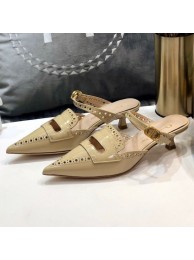 Dior Boy-D Perforated Calfskin CD Mules 40mm Heel Nude 2020 Collection AQ02896