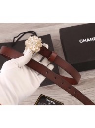 Fake Chanel Flower Belt 2cm Dark Red 2018 AQ04152