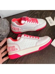 Fake Chanel Multicolor Calfskin Leather Sneaker G35934 White/Hot Pink 2020 Collection AQ01610