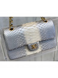 Fake Chanel Python Classic Flap Medium Bag A1112 18 AQ01185