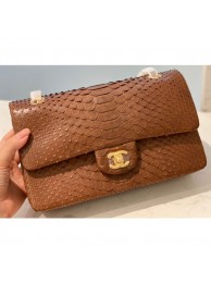 Fake Chanel Python Classic Flap Medium Bag A1112 62 AQ02452