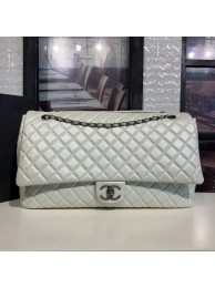 Fake Chanel Quilted Calfskin Maxi Classic Flap Boarding Bag A91169 White 2020 Collection AQ02146