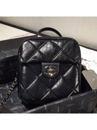 Fake Chanel Quilted Vintage Leather Camera Case Bag AS1323 Black 2020 Collection AQ00736