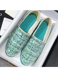 Fake Chanel Tweed and PVC Espadrilles G34819 Turquoise 2019 AQ00696