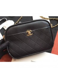 Fake Imitation Chanel Casual Trip Medium Camera Case Bag AS0140 Black 2019 AQ01762